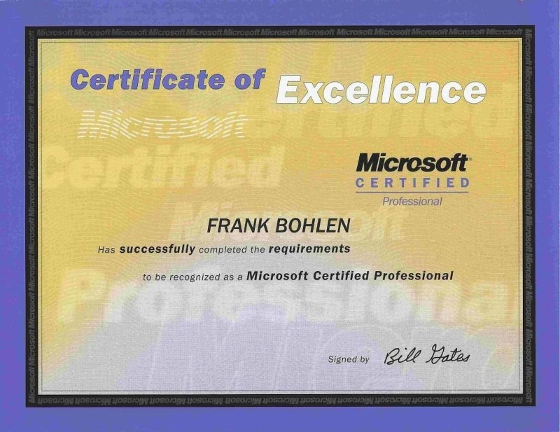 Certificate Microsoft